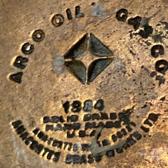 Vintage 1984 Brass 1 Pound Bar, Arco Oil Company, Anacortes, Kuparuk, Module Fab - Picture 5 of 5